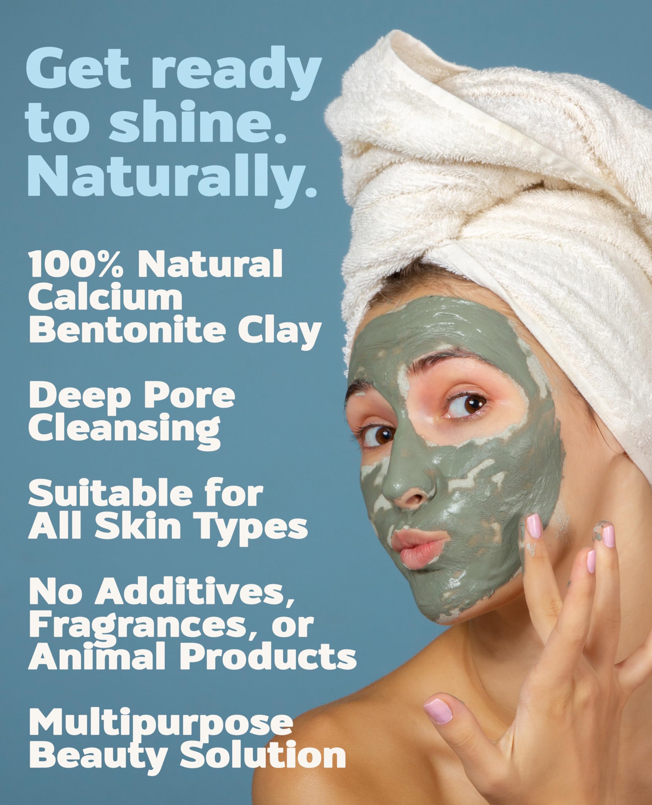 Aztec Secret Essential Indian Clay Mask Kit by Etana — 100% Natural Calcium Bentonite, Deep Pore Cleansing & Accessories