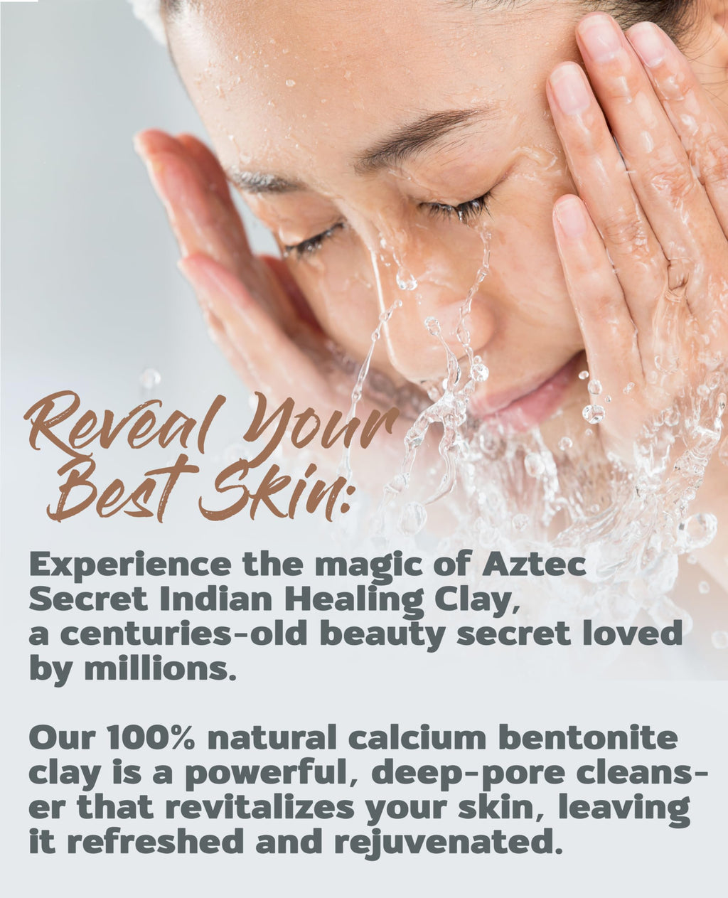 Aztec Secret Essential Indian Clay Mask Kit by Etana — 100% Natural Calcium Bentonite, Deep Pore Cleansing & Accessories