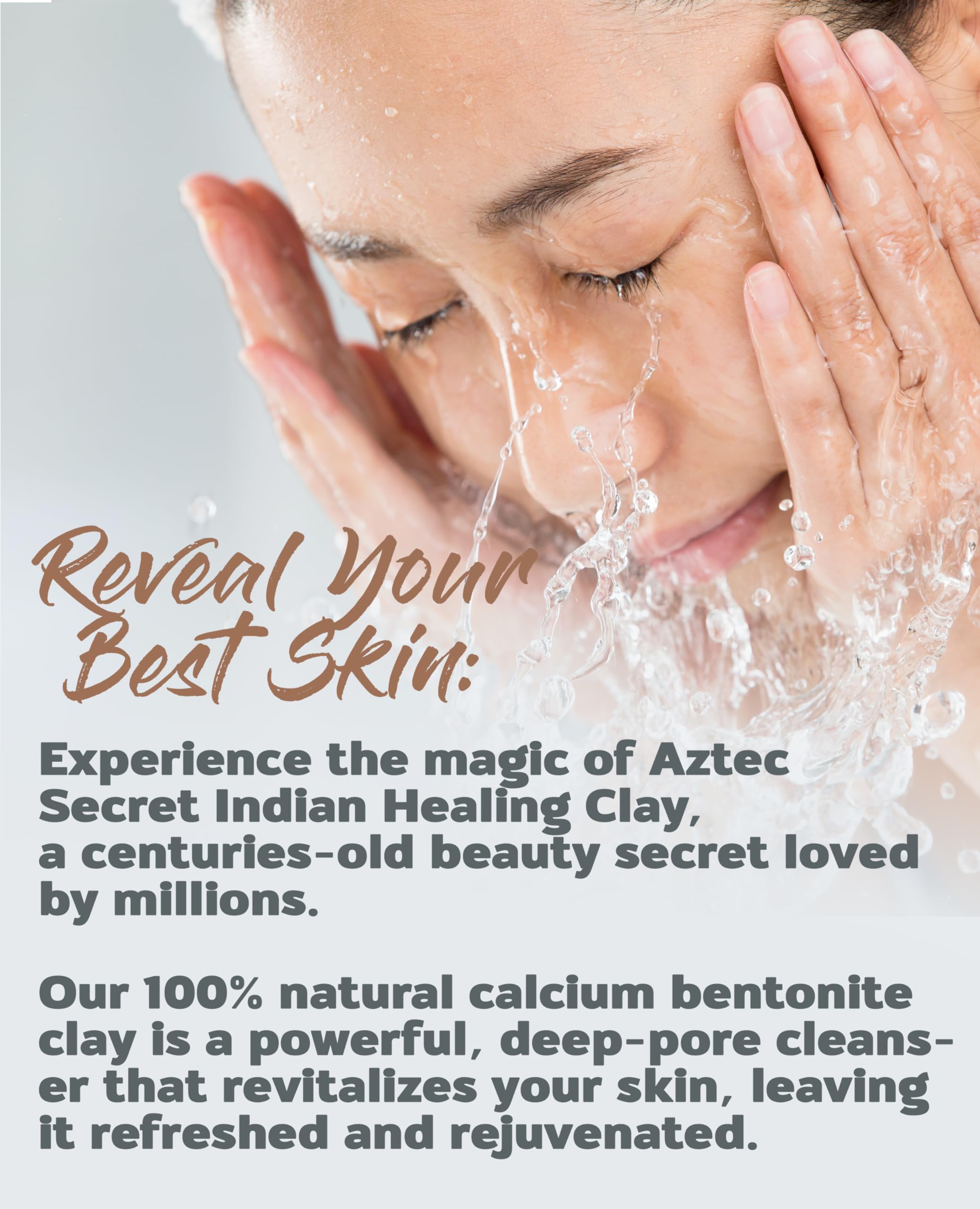 Aztec Secret Essential Indian Clay Mask Kit by Etana — 100% Natural Calcium Bentonite, Deep Pore Cleansing & Accessories