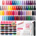 AZUREBEAUTY 170Pcs Dip Powder Nail Kit Starter – 36 Colors, No Lamp Needed