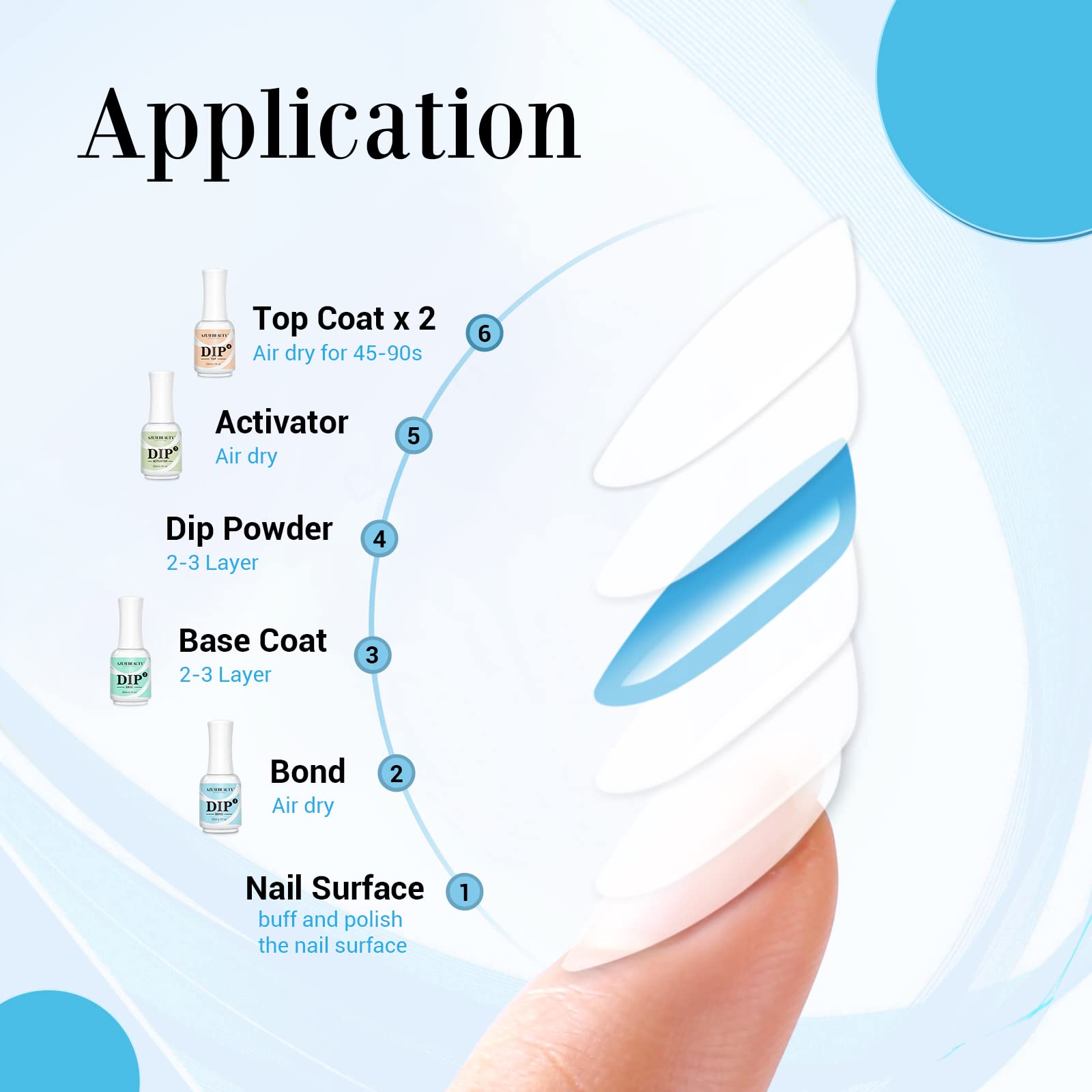 AZUREBEAUTY Dip Powder Primer Bond – 15ml | Strong Adhesion Base for Nail Sets, DIY Manicure & Salon Use