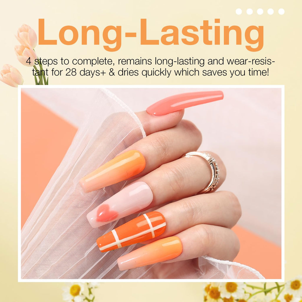 AZUREBEAUTY Dip Powder Nail Kit Starter – 20 Colors (Orange/Green/Glitter/Red) with Base & Top Coat, No Lamp Needed