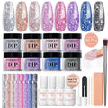 AZUREBEAUTY Dip Nails Powder Starter Kit — 8 Colors, 30 Pcs, No Lamp Needed