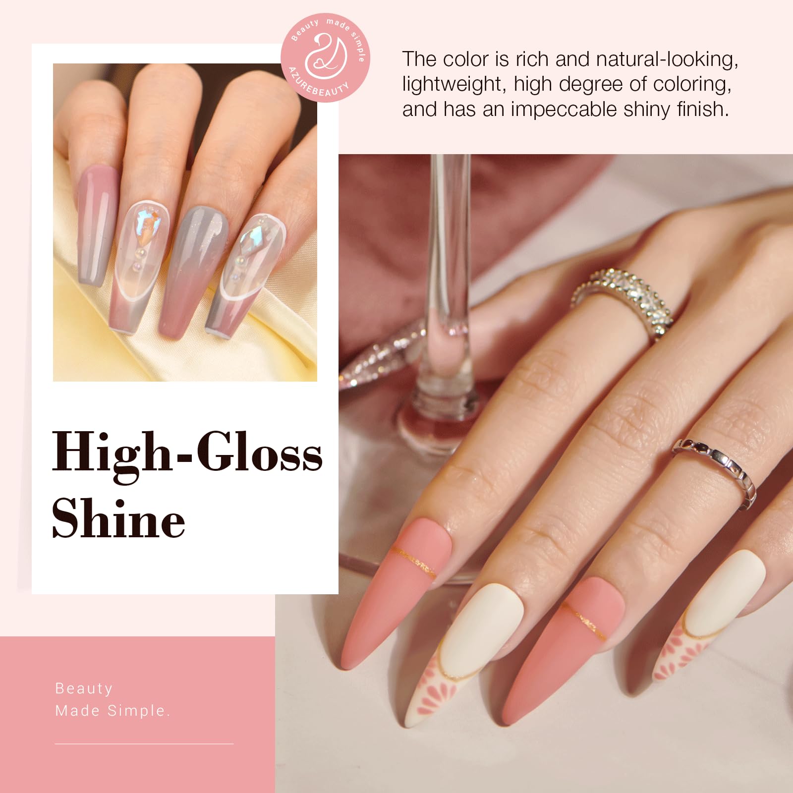 AZUREBEAUTY 31 Pcs Dip Powder Nail Kit — 20 Colors + 4 Liquids for DIY Salon-Quality Manicures