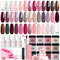 AZUREBEAUTY 31-Piece Dip Powder Nail Kit Starter — 20 Colors, No Lamp Needed, Base/Top/Activator