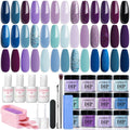 AZUREBEAUTY Dip Powder Nail Kit Starter – 31 Pcs, 20 Colors, Salon-Quality