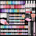 AZUREBEAUTY Dip Powder Nail Kit with Electric Nail Drill – 24 Macaron Colors, At-Home Starter Set
