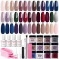 AZUREBEAUTY Dip Powder Nail Kit Starter — 20 Colors + Base/Top/Activator