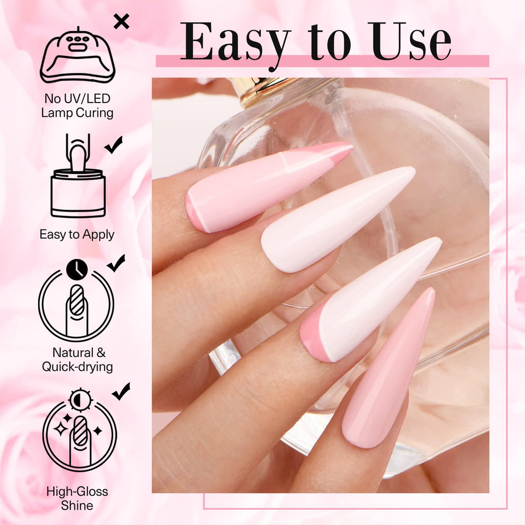 AZUREBEAUTY Dip Powder Nail Kit — 4-Color Set with Base, Activator & Top Coat