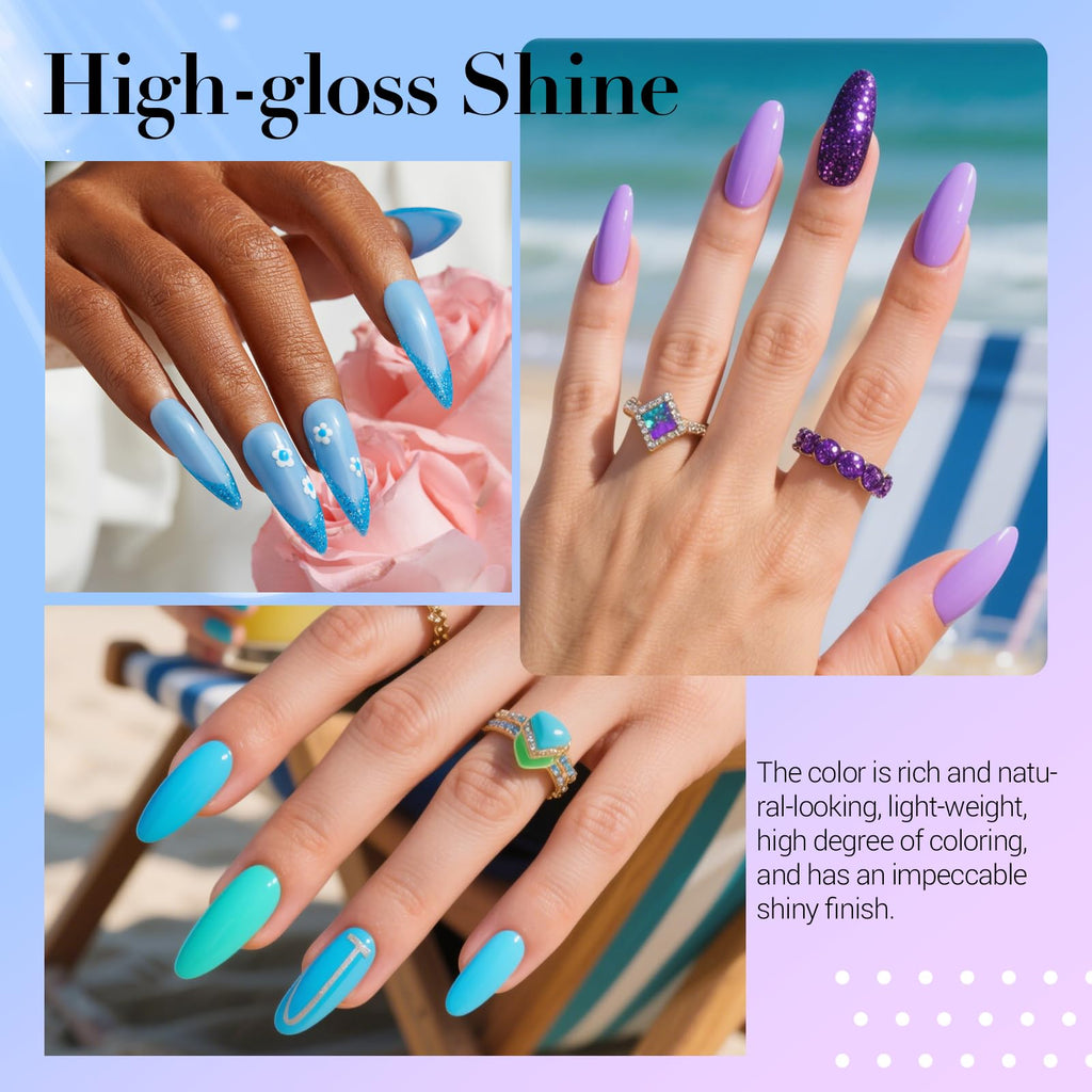 AZUREBEAUTY Dip Powder Nail Kit Starter – 31 Pcs, 20 Colors, Salon-Quality