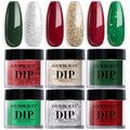 AZUREBEAUTY Dip Powder Nail Set – 6 Glitter Colors, No Lamp Needed