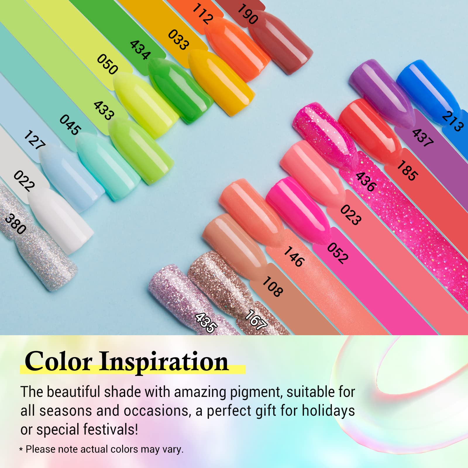 AZUREBEAUTY 31-Pcs Dip Powder Nail Kit Starter – 20 Neon Colors & Liquid Set