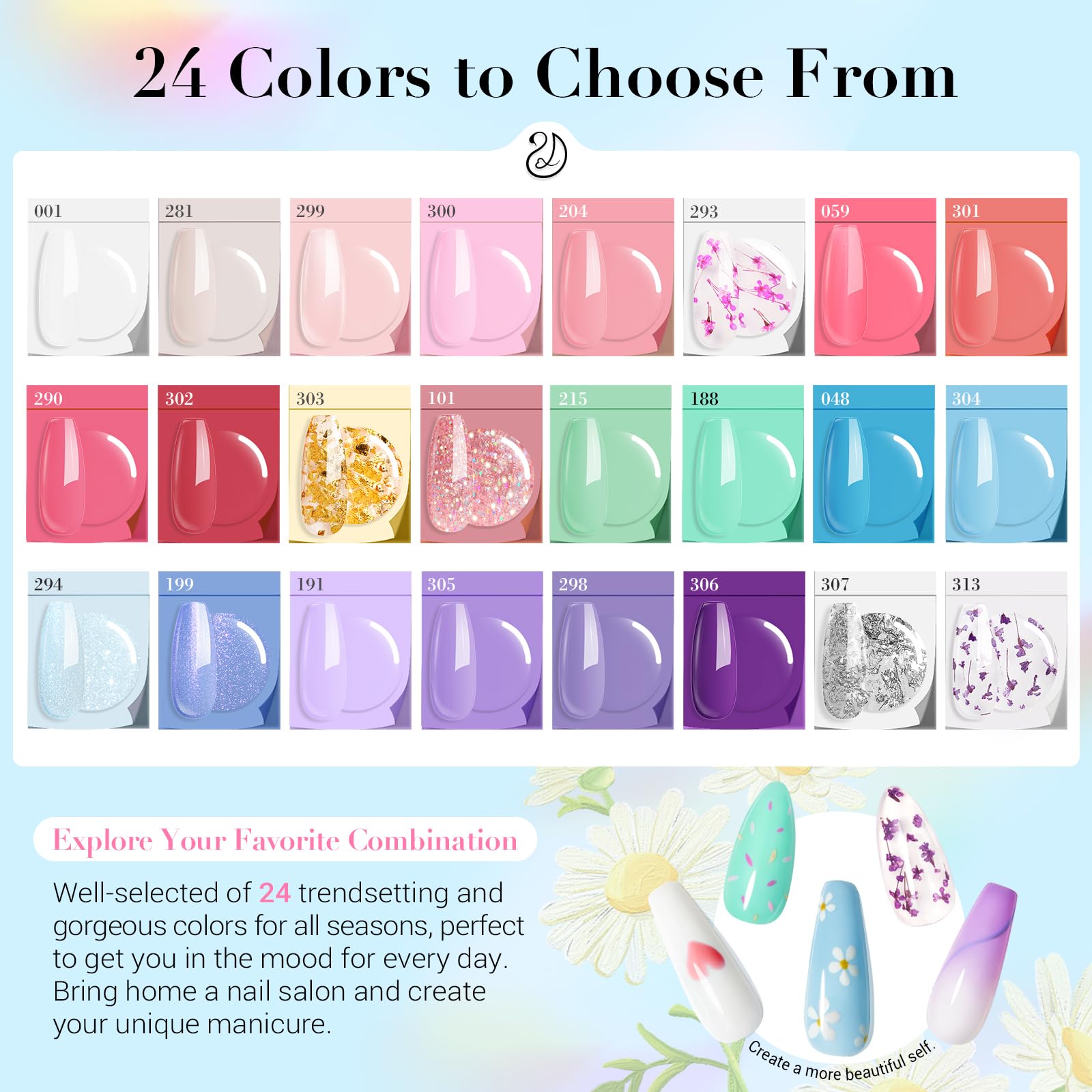 AZUREBEAUTY Dip Powder Nail Kit with Electric Nail Drill – 24 Macaron Colors, At-Home Starter Set