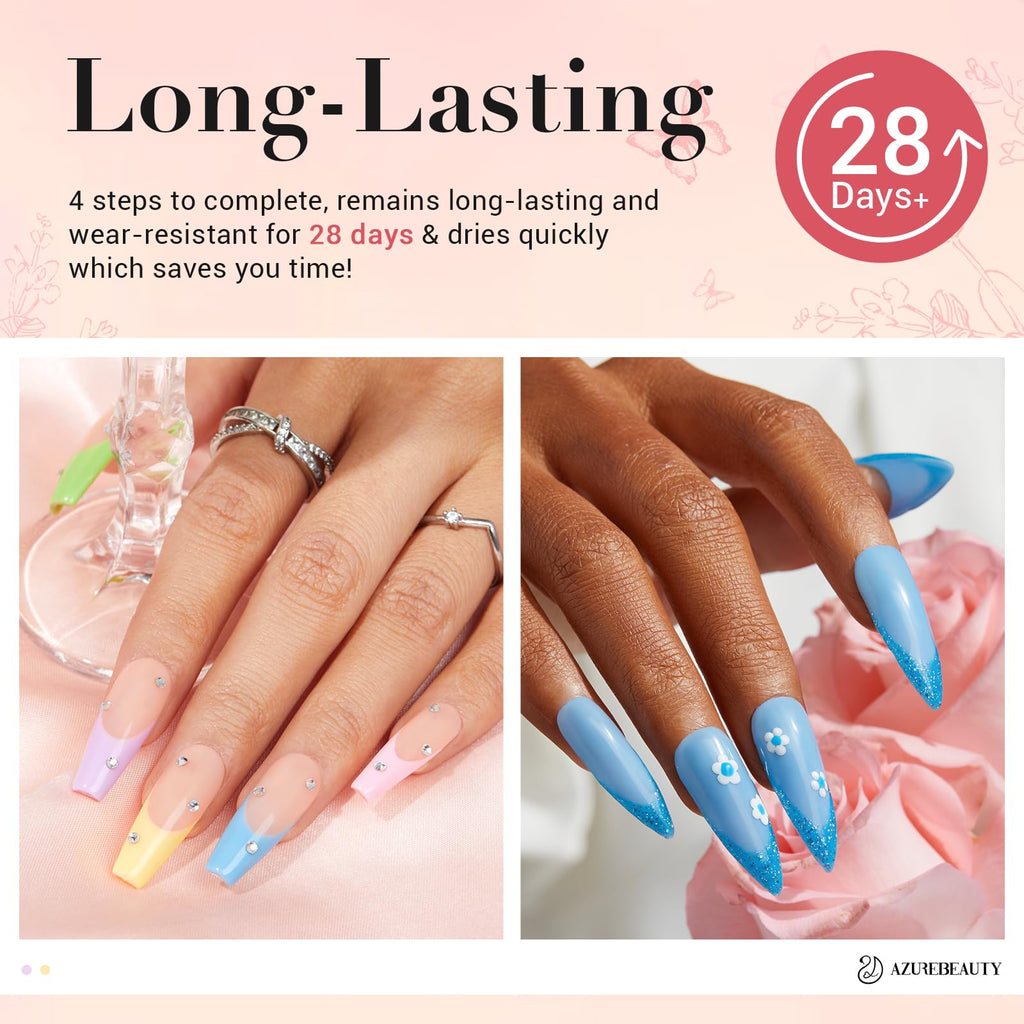 AZUREBEAUTY 170Pcs Dip Powder Nail Kit Starter – 36 Colors, No Lamp Needed