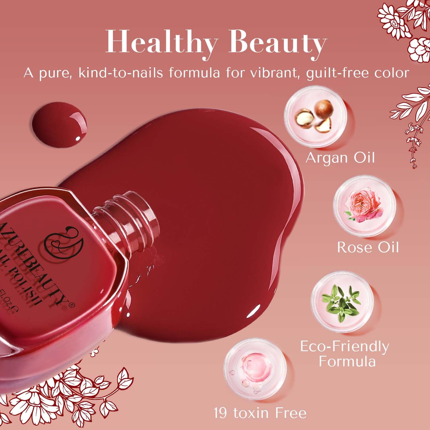 AZUREBEAUTY Jelly Nail Polish Set — 4 Colors + Top Coat & Remover | Quick Dry, Long-Lasting Gift Box