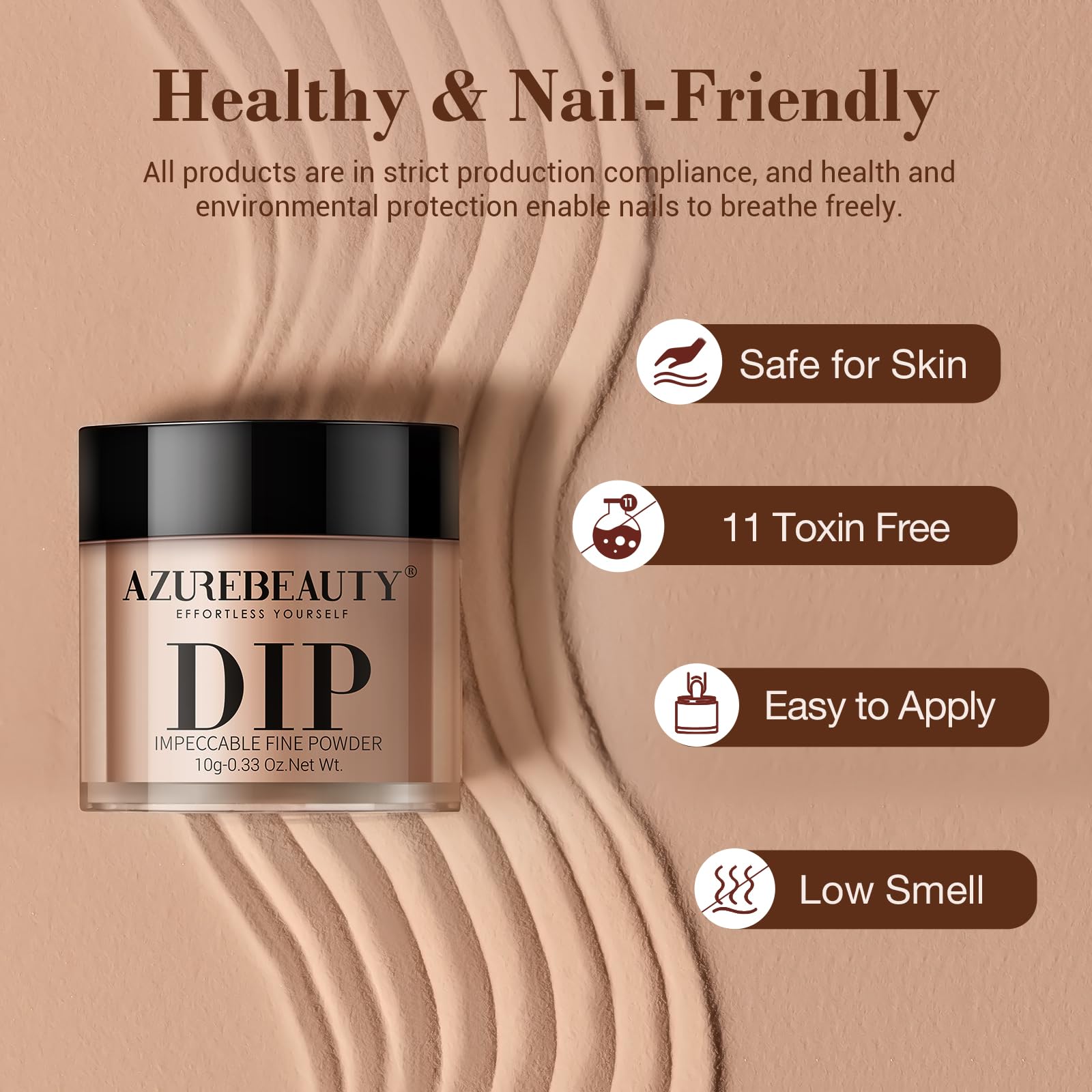 AZUREBEAUTY Dip Powder Nail Kit | 20 Neutral Browns & Base/Top/Activator