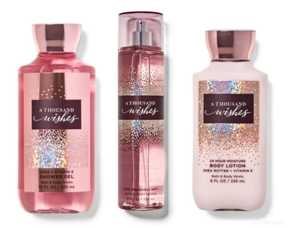 Bath & Body Works A Thousand Wishes Daily Trio Set – Shower Gel, Mist & Body Lotion