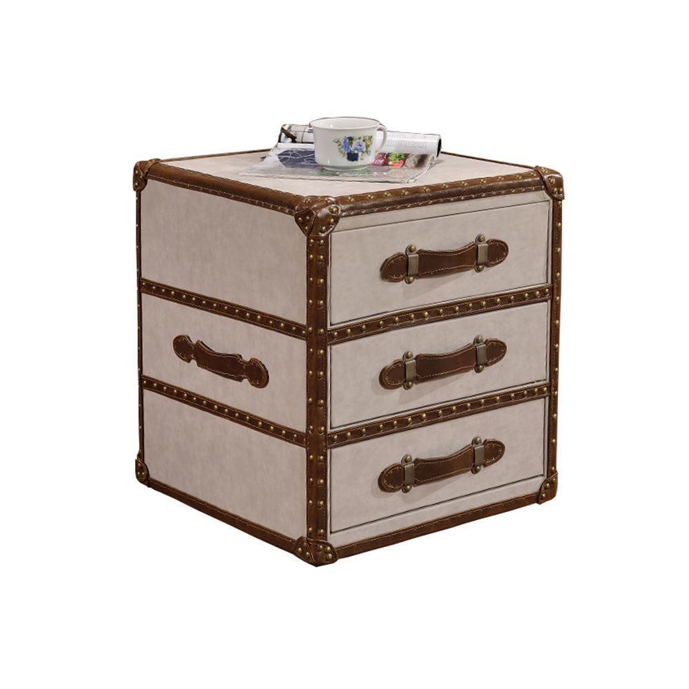 B13 Aviator Bedside Table, PU Leather