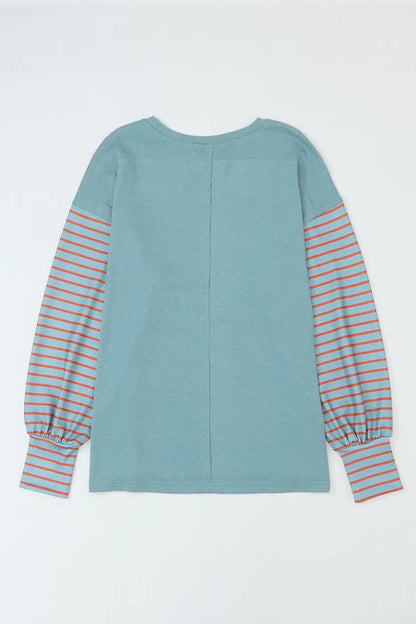 Color Block Bishop Sleeve Top Women UK