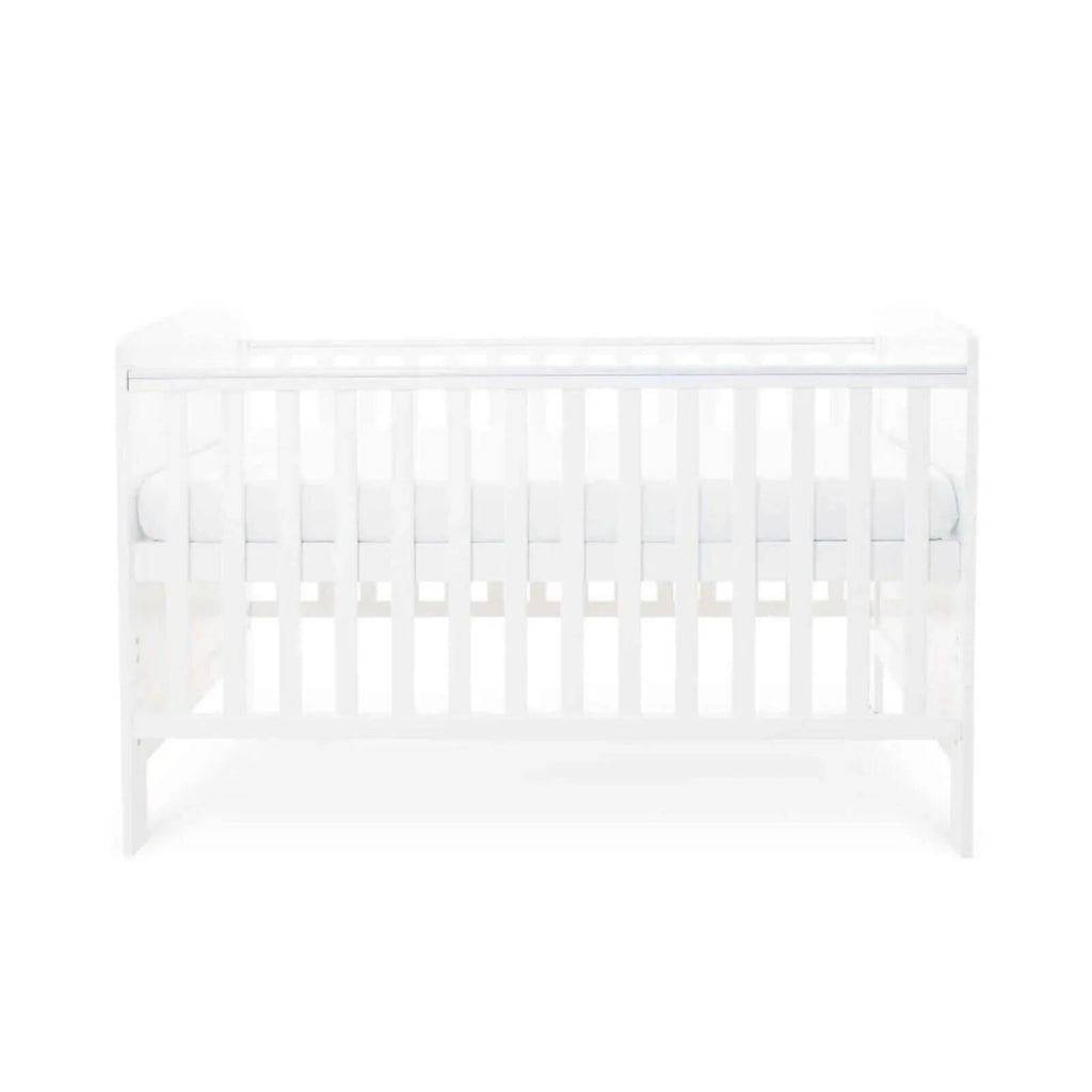 Ickle Bubba Coleby Classic Cot Bed White - Premium Sprung Mattress