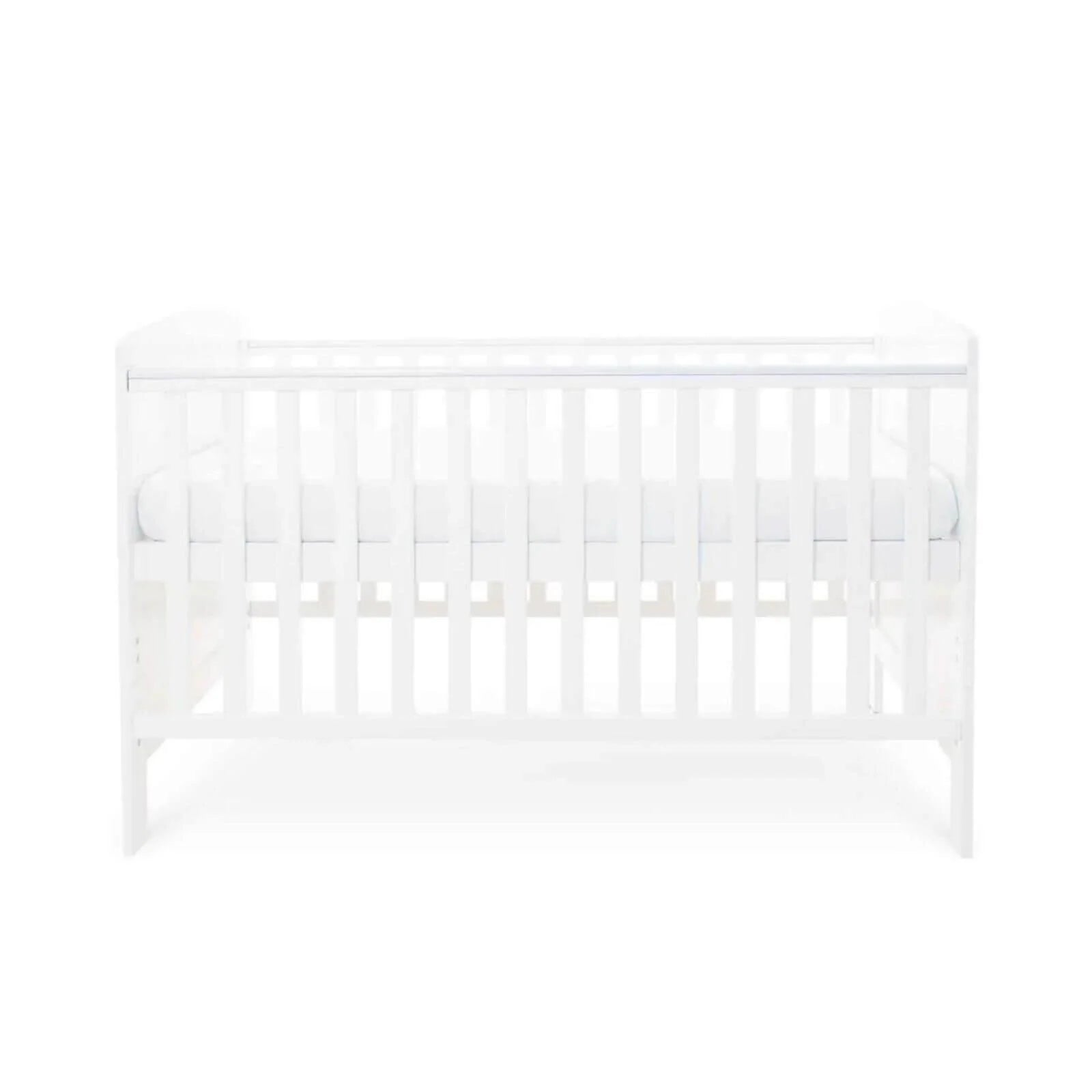 Ickle Bubba Coleby Classic Cot Bed White - Premium Sprung Mattress