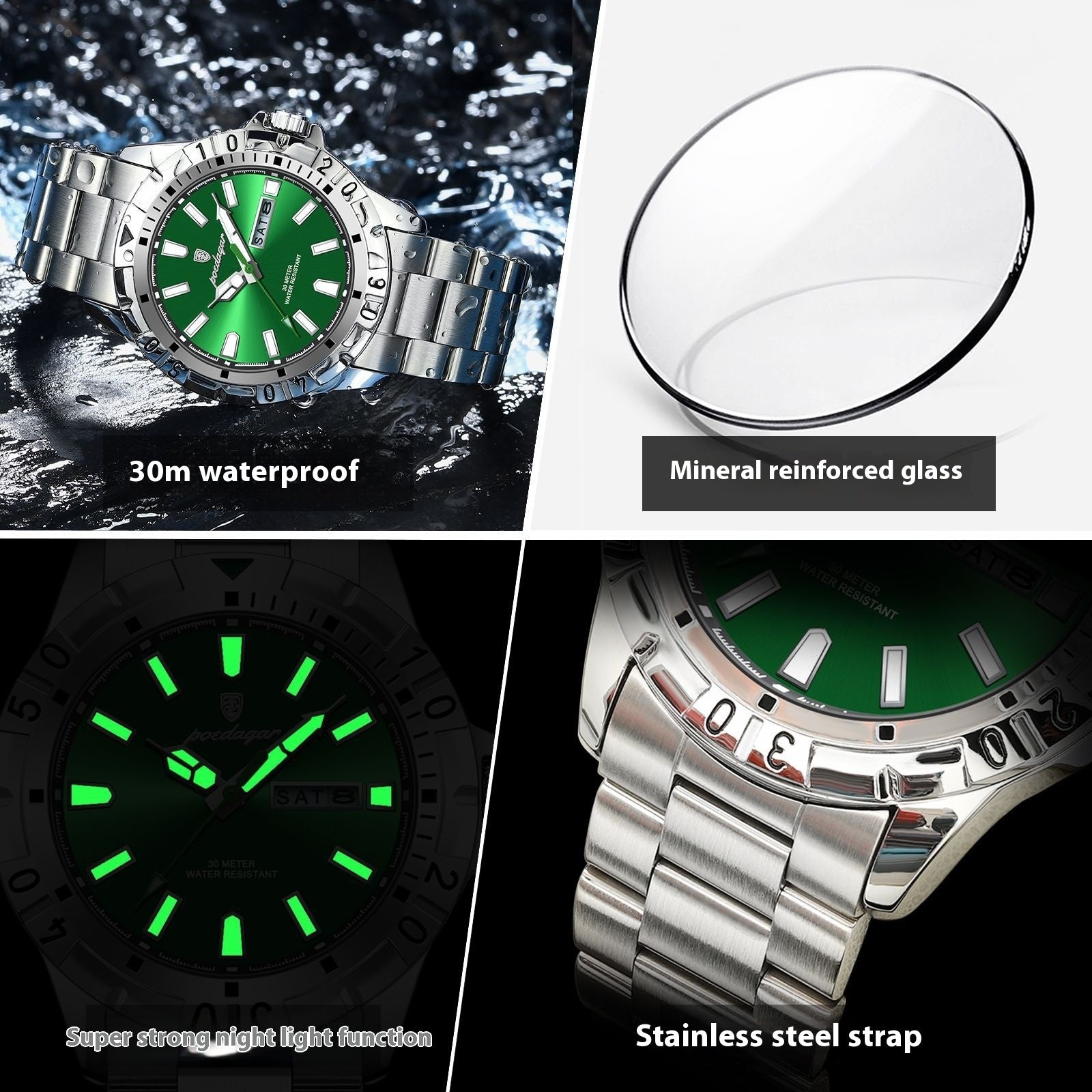 Swiss Waterproof Luminous Men's Watch - Ultra Slim 6mm Casual Fashion Timepiece