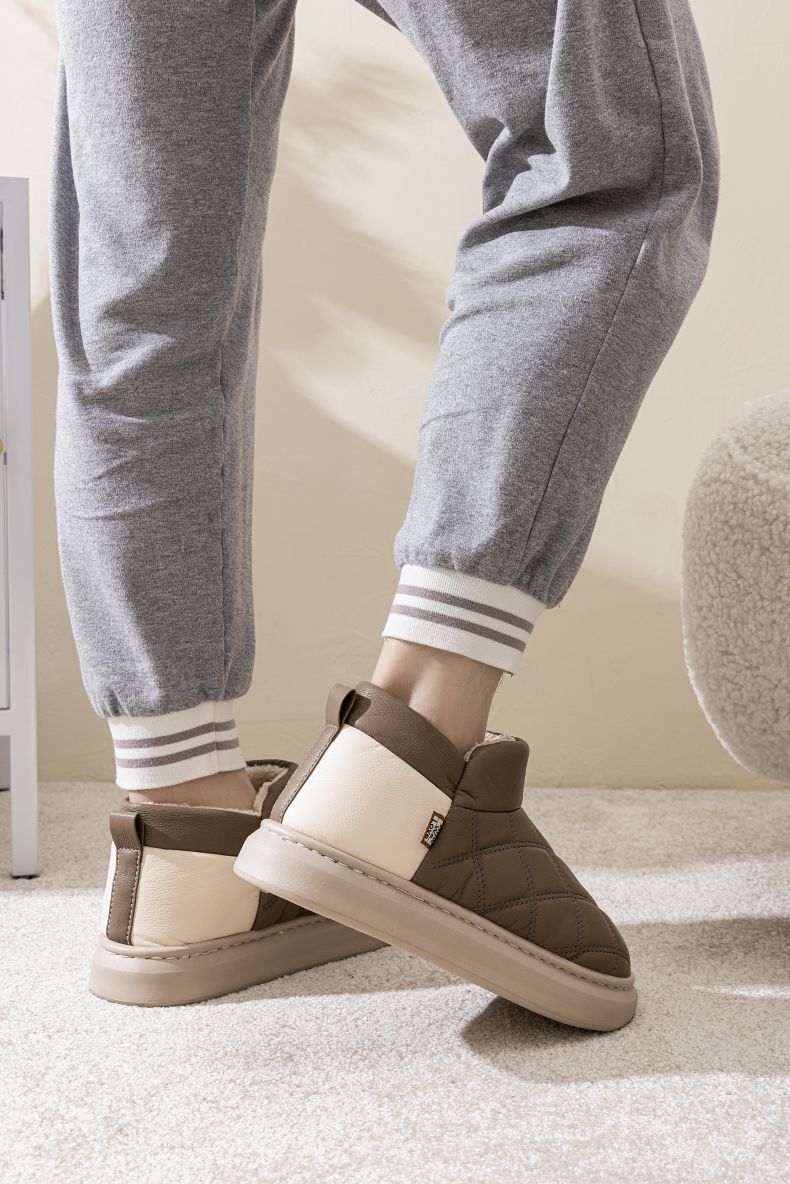 Men's Shoes With Checkered Pu Leather Surface