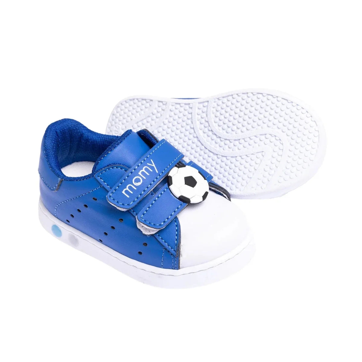 Football Print Faux Leather First Walker Baby Shoes