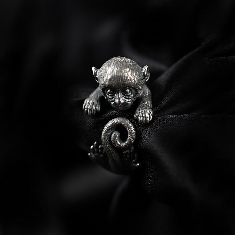 Handmade Men's And Women's Silver Opening Adjustable