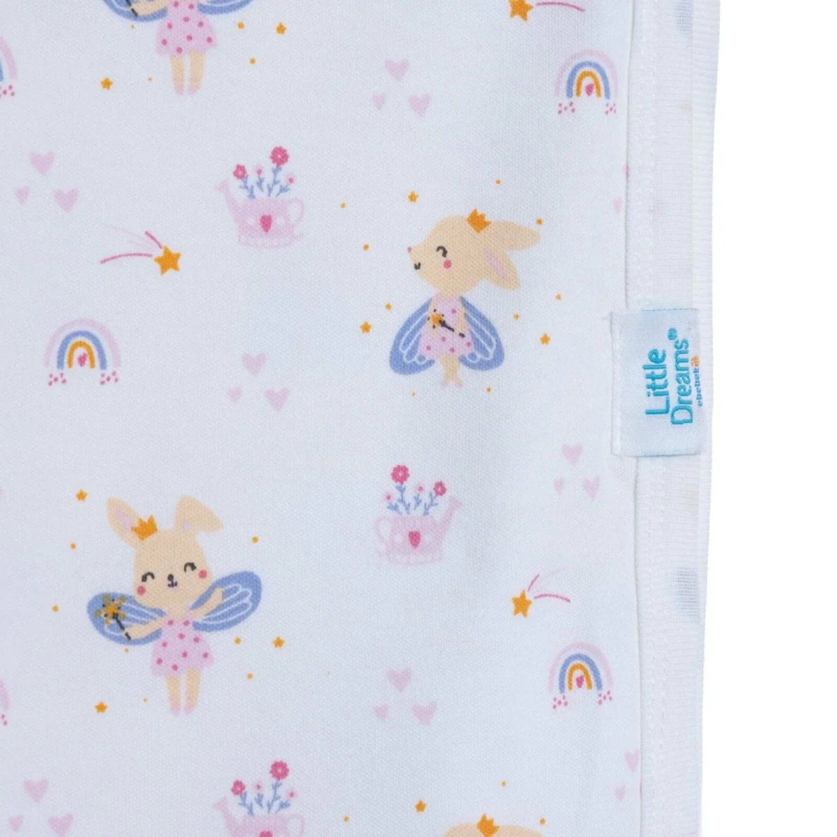 Little Dreams Bunny Print Jersey Baby Blanket (80 x 90 cm)