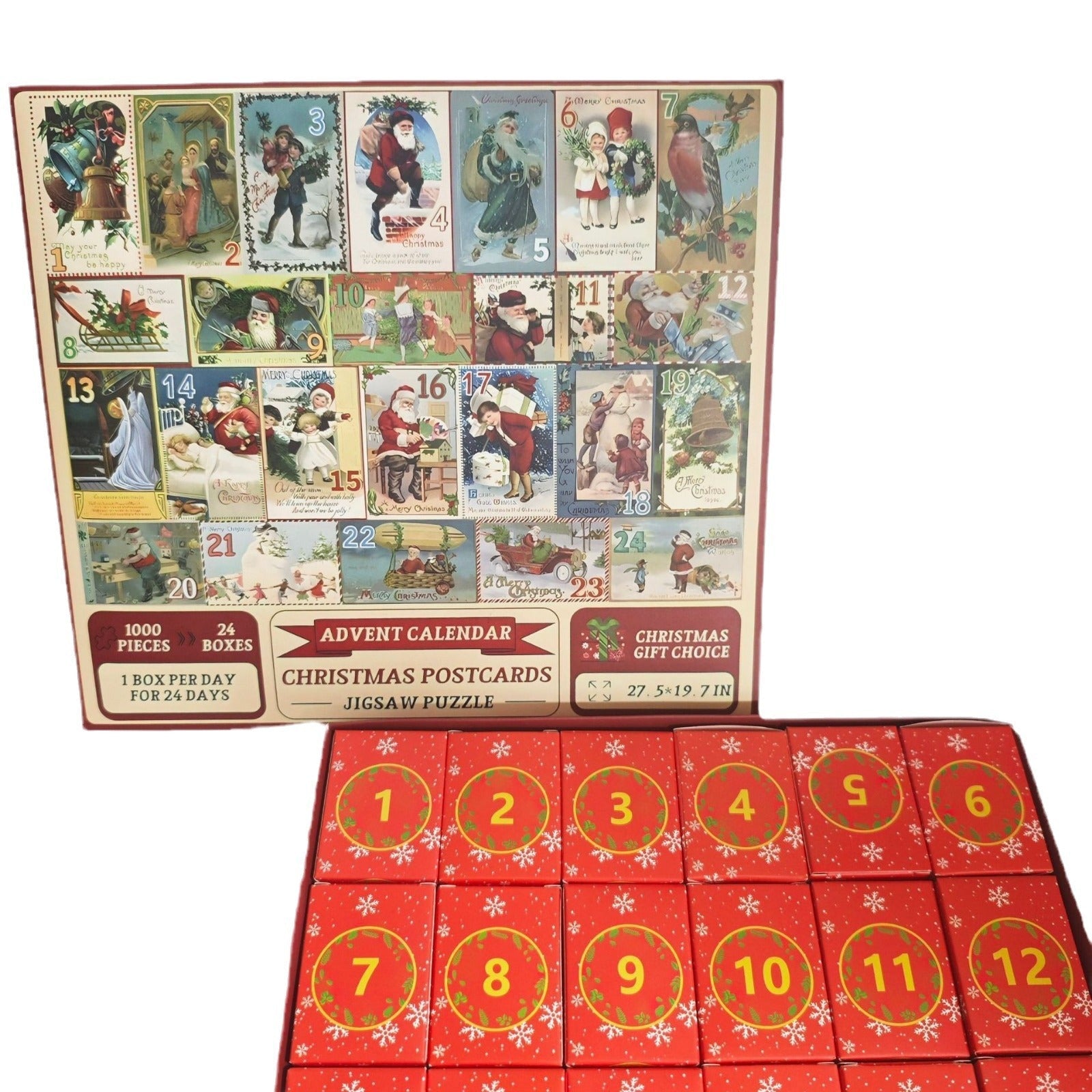 Christmas Advent Calendar Puzzle - 24 Days of Jigsaw Fun | Unique Holiday Countdown with Daily Puzzle Surprises
