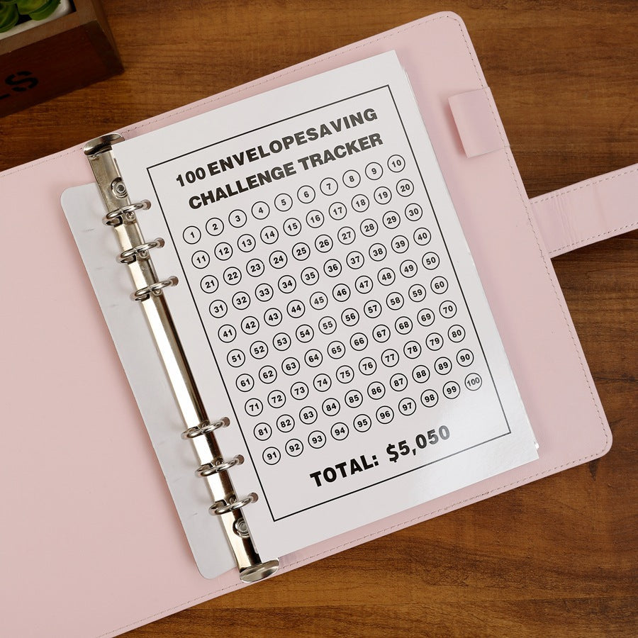 100 Envelope Savings Challenge Couple Notebook