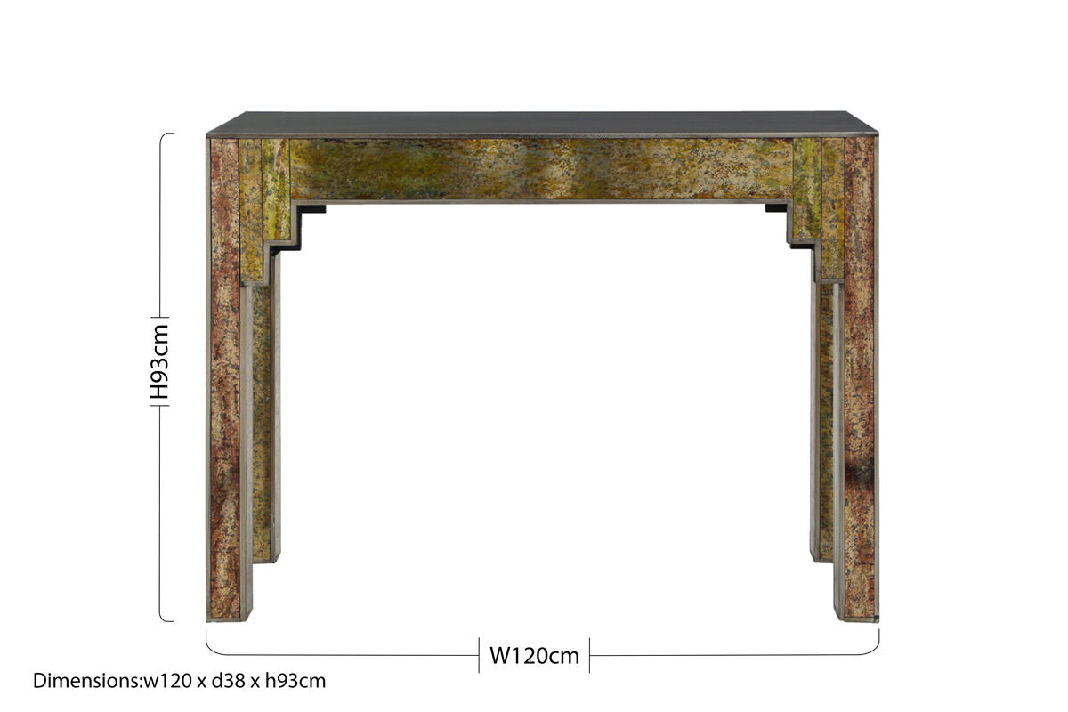 Antique Gold Console Table, Deco