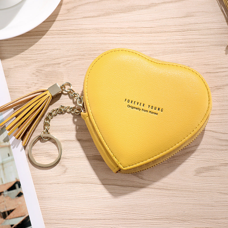 Personalized Key Chain Lovely Heart-shaped Coin Bag
