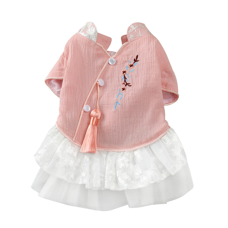 Chinese Style Hanfu Pettiskirt For Pet Dog