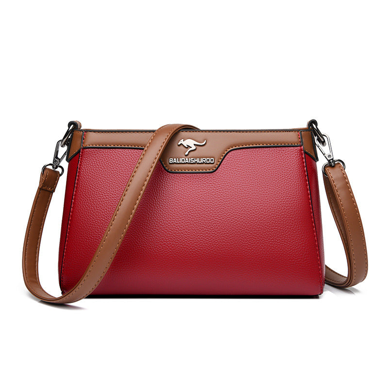 One Shoulder Soft Leather Small Square Stitching Women's Cross-body Bag - Premium Designer Style
