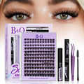B&Qaugen Manga Lash Clusters Kit SalonSpike 03 – DIY Lash Extensions, 144pcs (10–18mm)