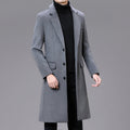 Men Casual Plus Cotton Long Coat