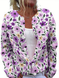 Color Printed Light And Transparent Sweater