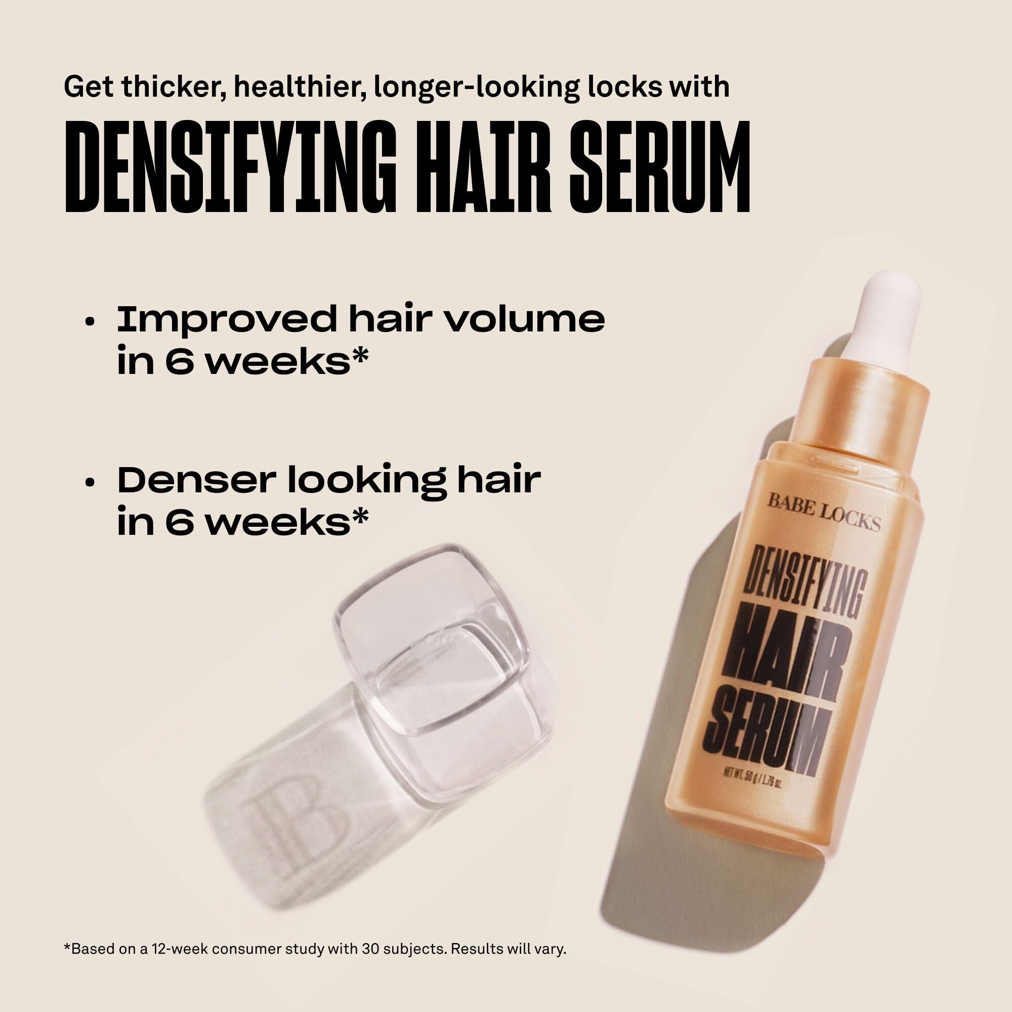 Babe Original Locks Densifying Hair Serum – Thicker-Looking Hair for Men & Women