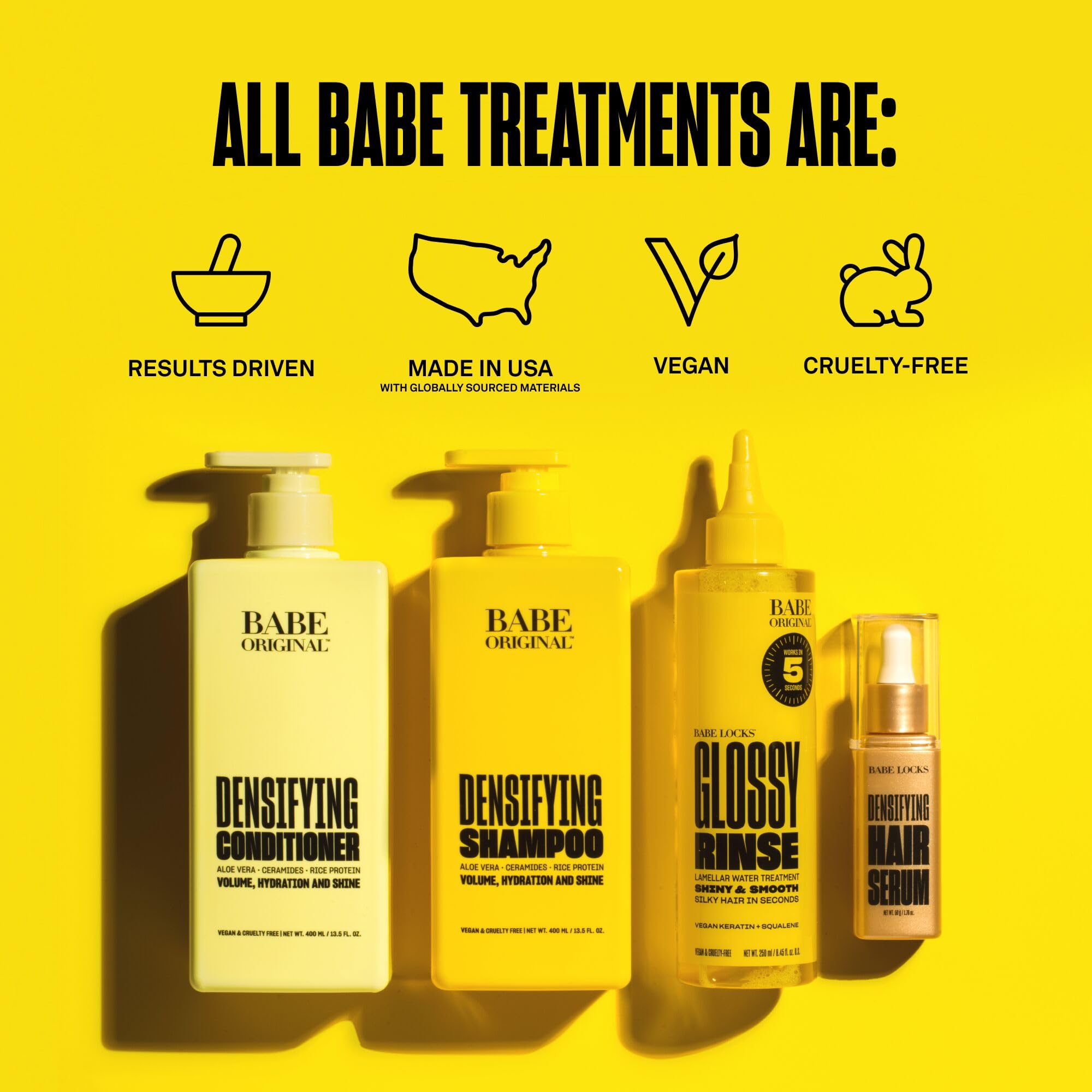 BABE ORIGINAL Glossy Rinse Treatment — Shine & Hydration in-Shower Hair Mask (500 mL)