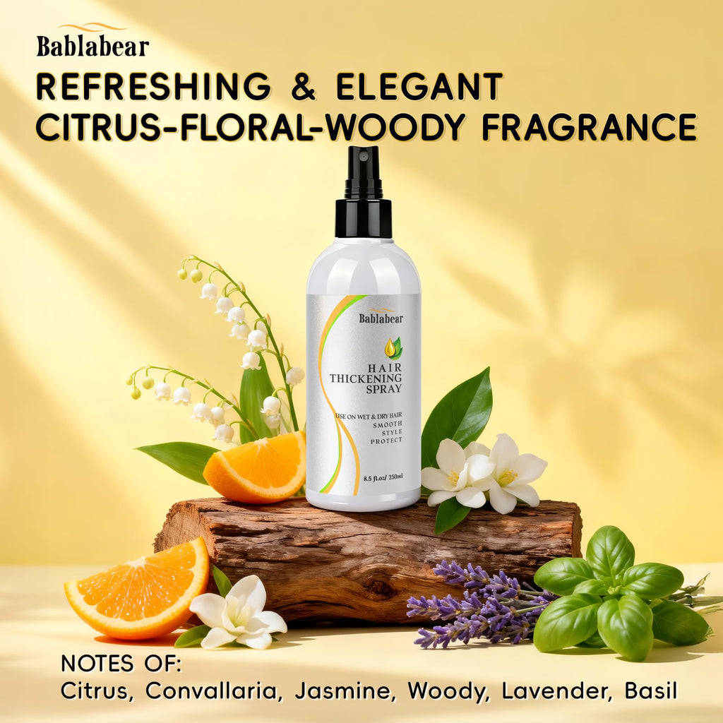 Bablabear Hair Thickening & Volumizing Spray – Instant Root Lift for Fine Hair | 250ml
