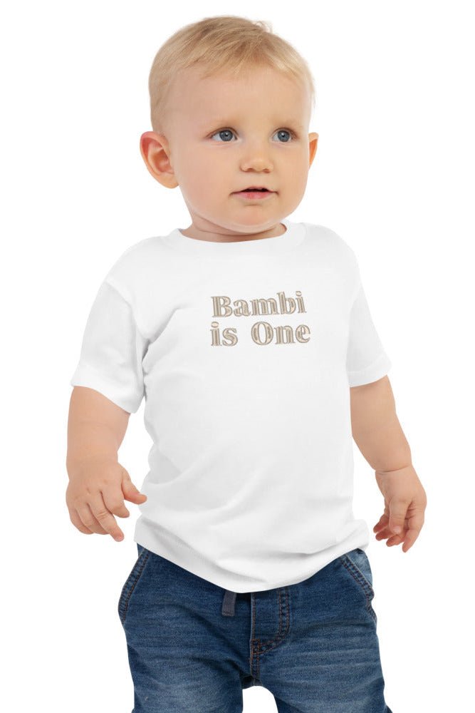Turns One 1st Birthday T-Shirt Personalised Name