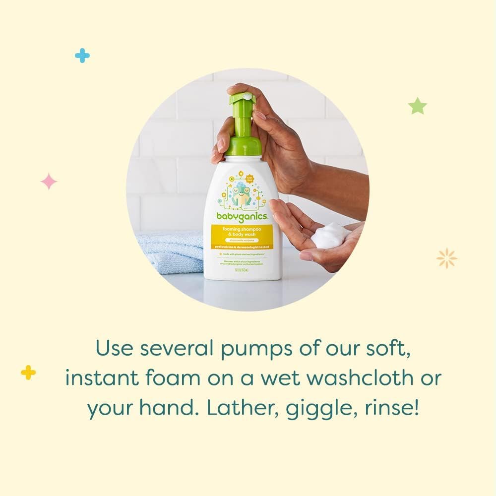 BabyGanics Chamomile Verbena Shampoo & Body Wash Refill – 32 Fl Oz