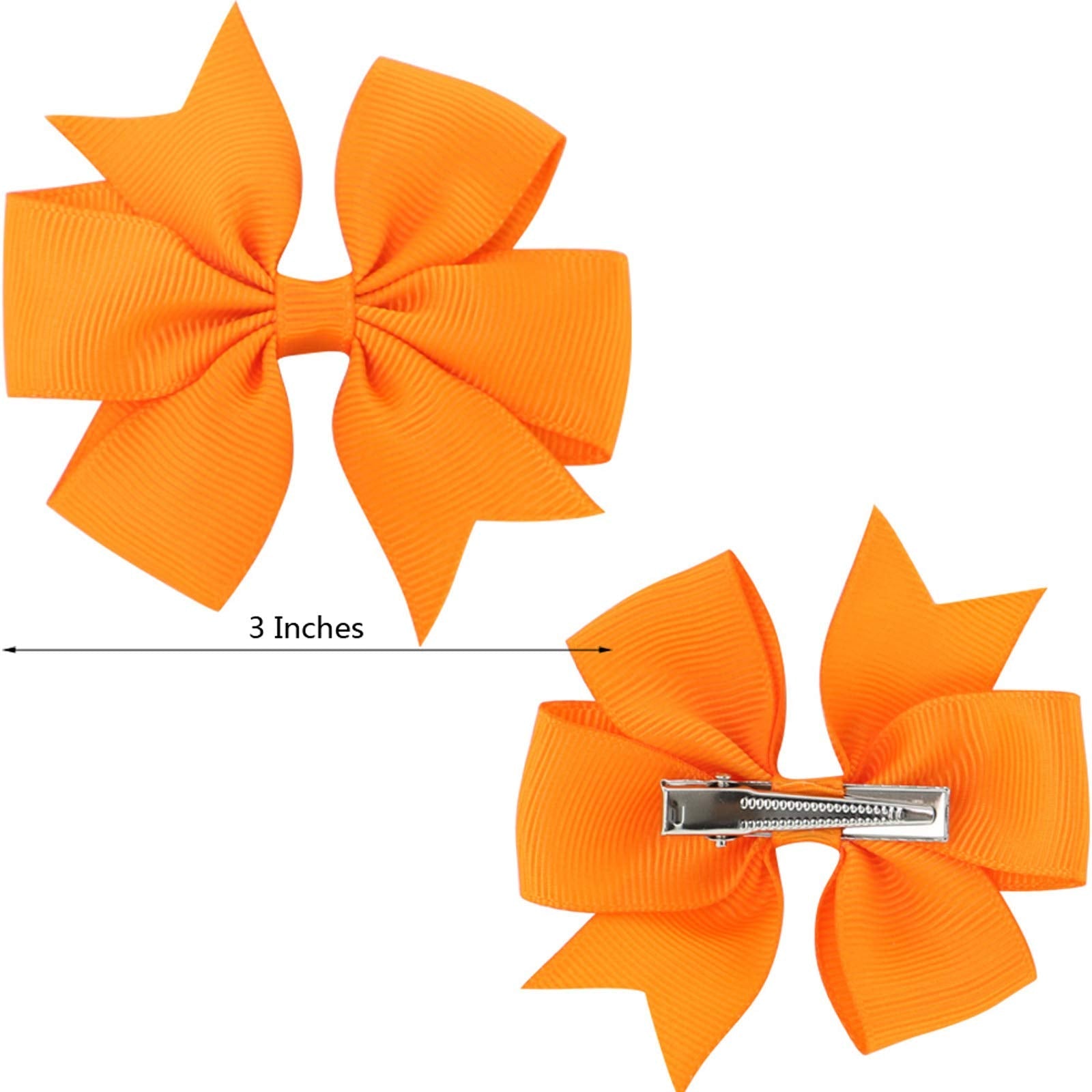 Babymatch 120PCS 3-Inch Pinwheel Grosgrain Ribbon Bows with Alligator Clips – 60 Colors x 2