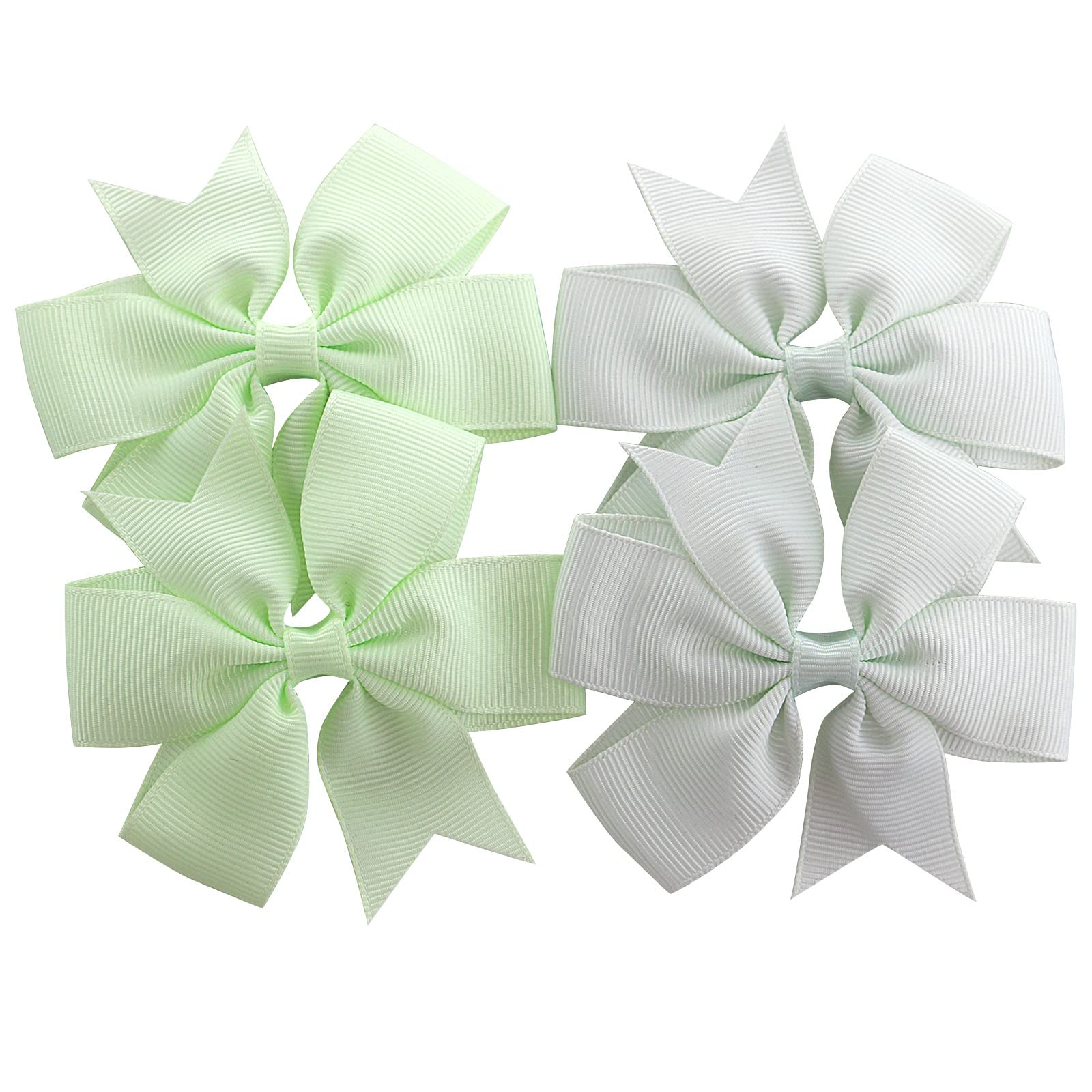 Babymatch 120PCS 3-Inch Pinwheel Grosgrain Ribbon Bows with Alligator Clips – 60 Colors x 2