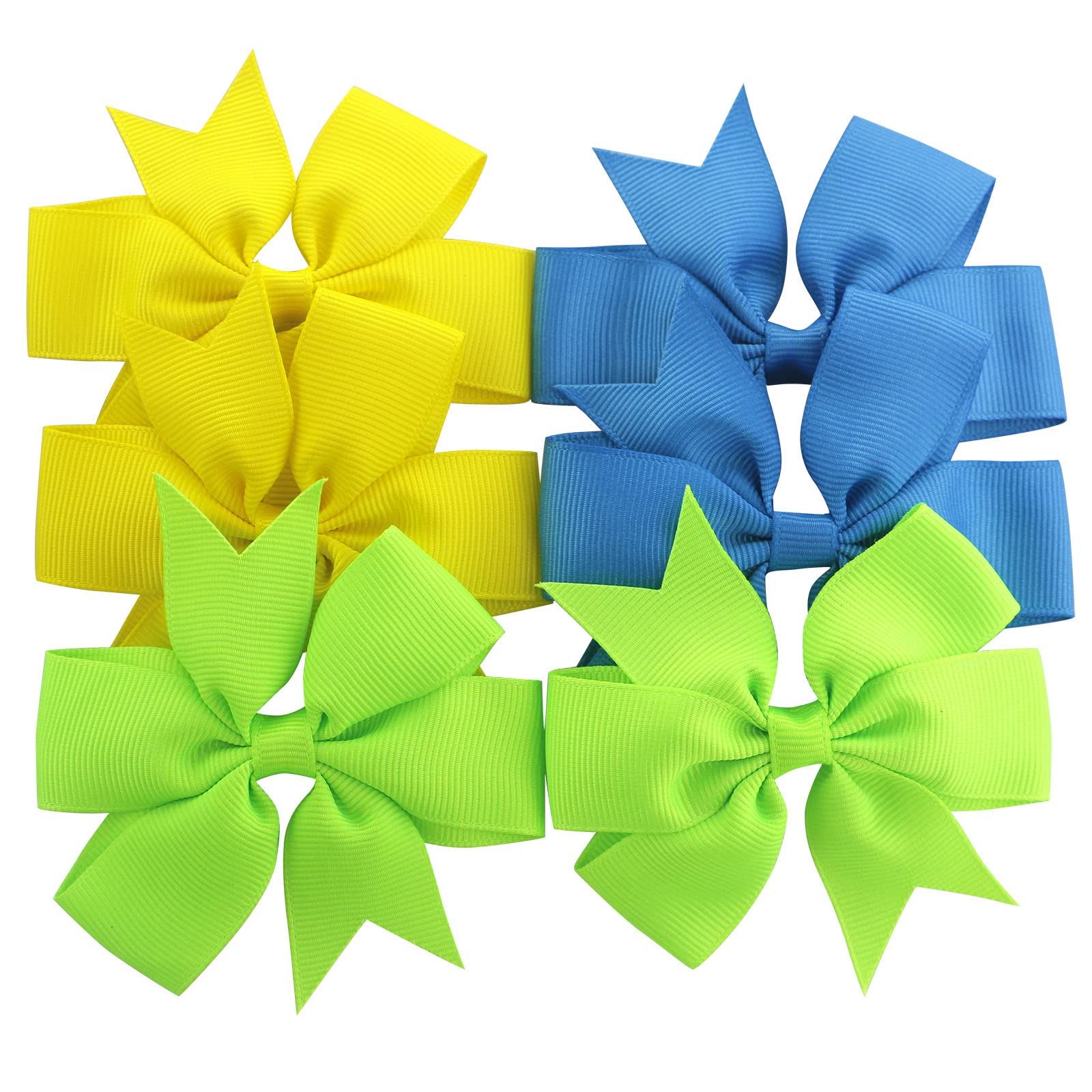 Babymatch 120PCS 3-Inch Pinwheel Grosgrain Ribbon Bows with Alligator Clips – 60 Colors x 2