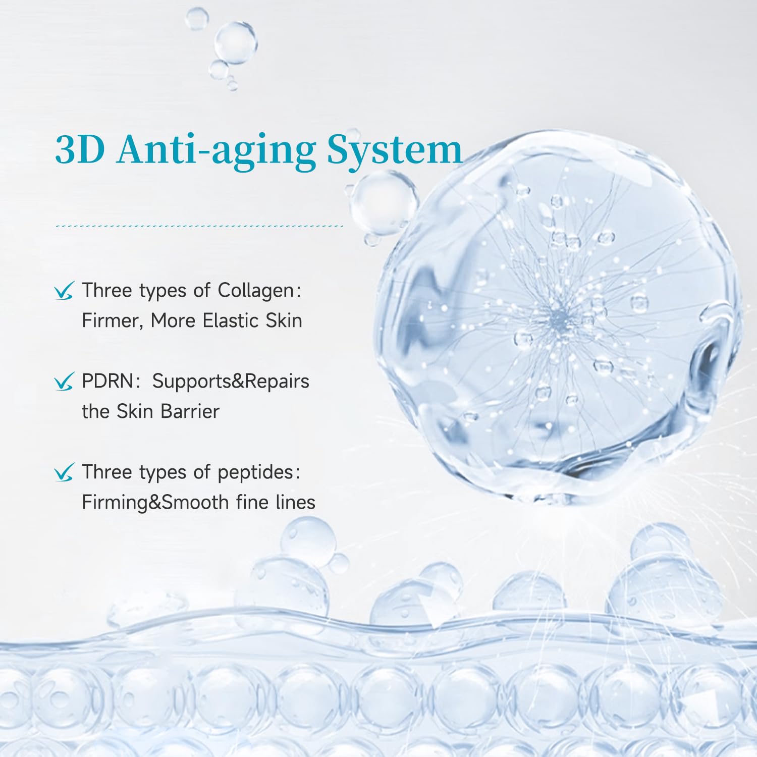 BACHERI Collagen Peptide Anti-Aging Serum with PDRN – Triple Collagen Ampoule Set