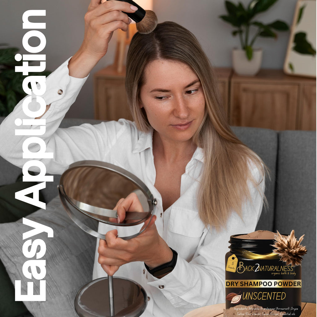 Back2Naturalness 100% Natural Dry Shampoo for Dark Hair & Brunettes – Unscented
