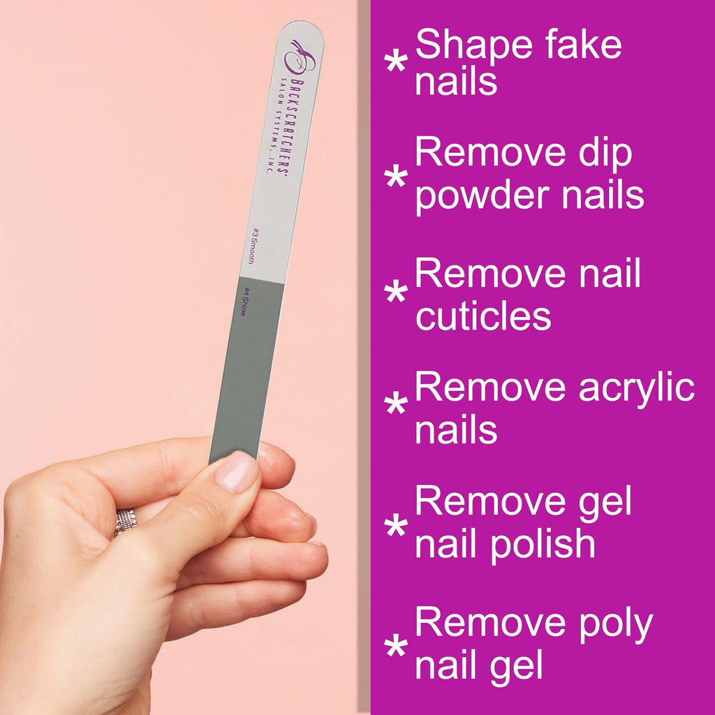 BACKSCRATCHERS 2+2 File & Buffer – Double-Sided Nail File for Shine